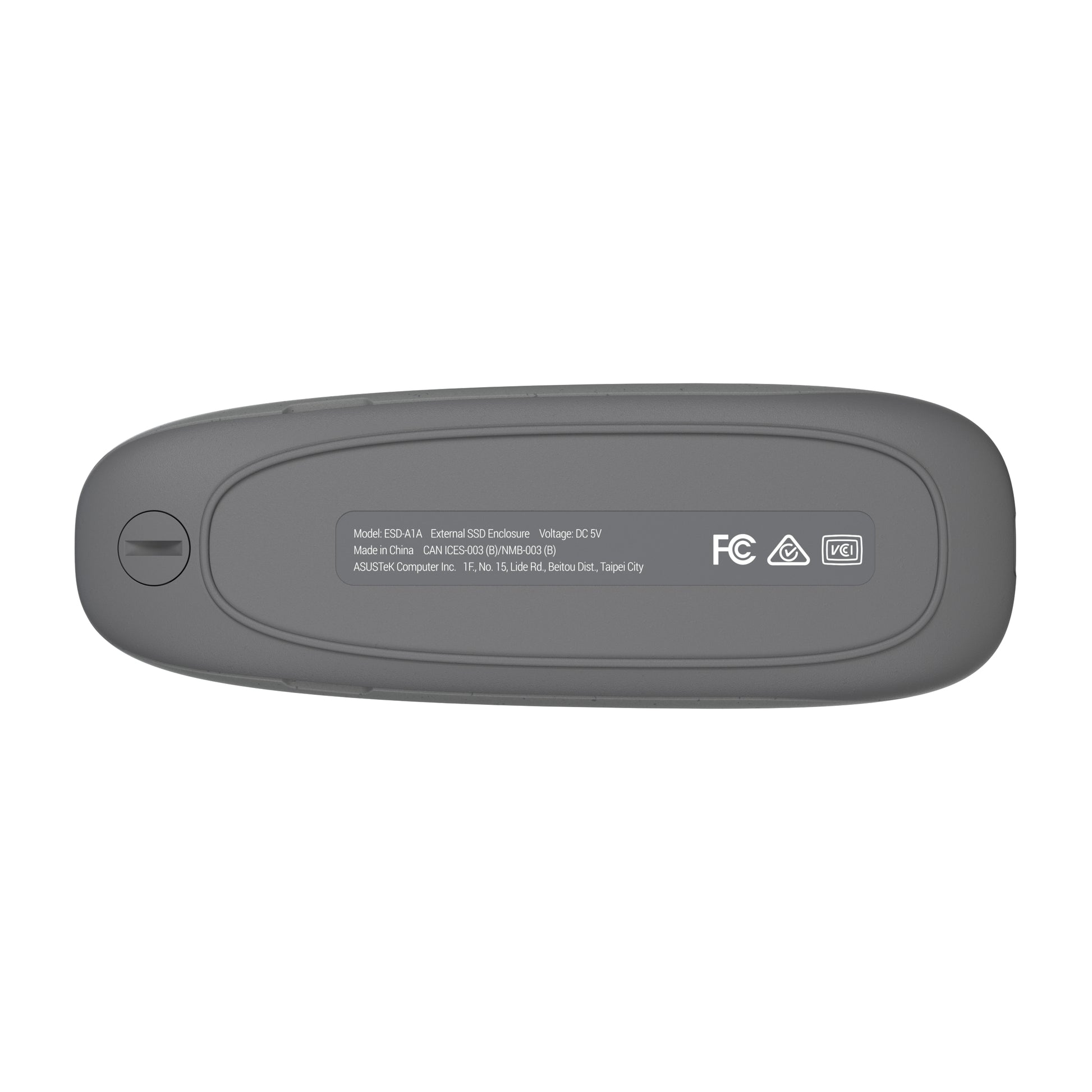 ASUS Cobble Grau – 1-Bay M.2 SSD-Gehäuse – USB 3.2 Gen 2 Typ-C, PCIe NVMe, für M.2 42/60/80 mm
