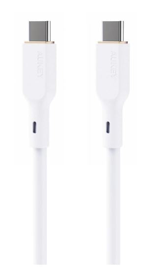 AUKEY USB-C-auf-USB-C-Kabel – USB 2.0 (480 Mbit/s) – 1 m – PD 240 W – Silikonmantel – Weiss