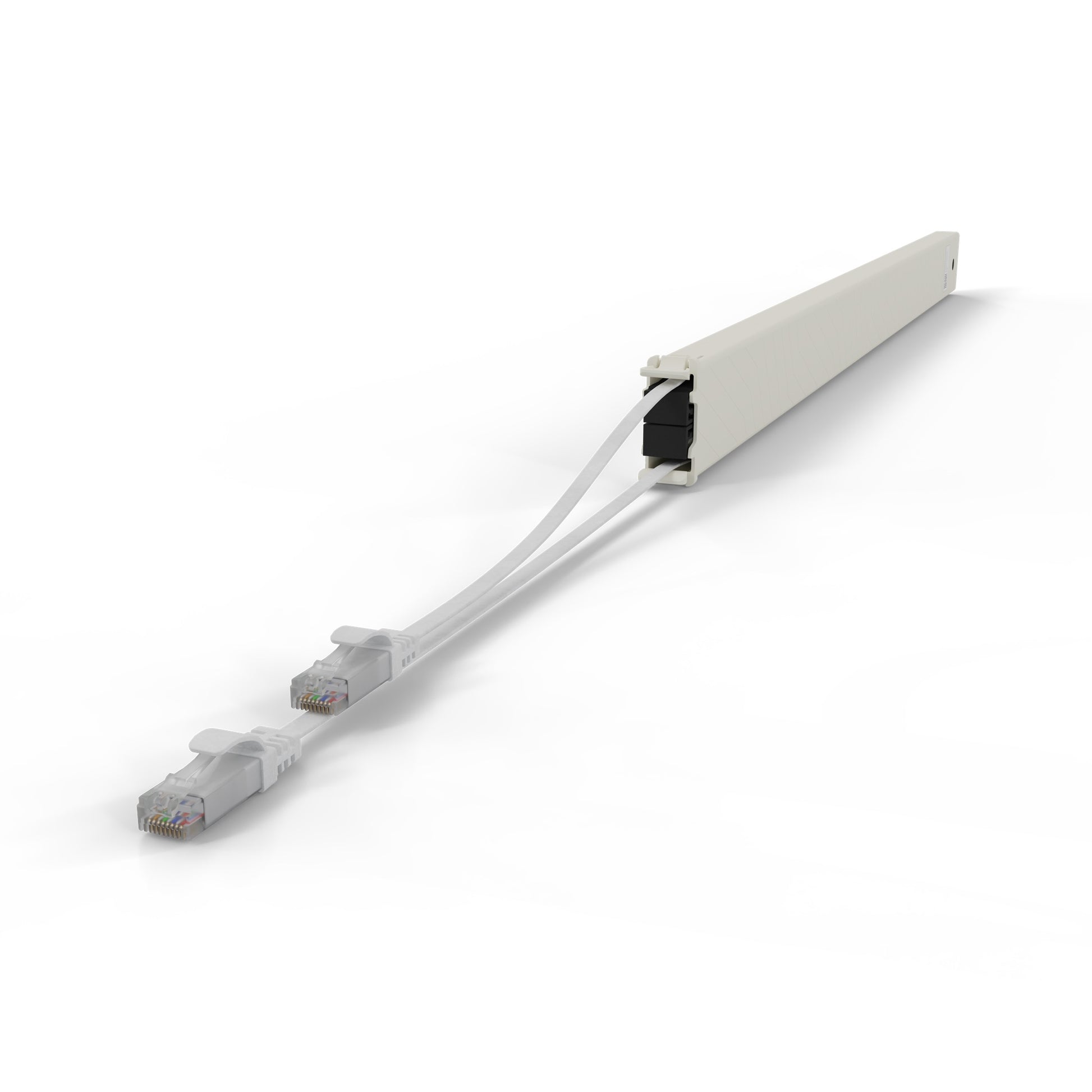 PATCHBOX Cassette 46RU Patchkabel – Cat6a U/UTP, 2,5 m, Weiss, RJ-45