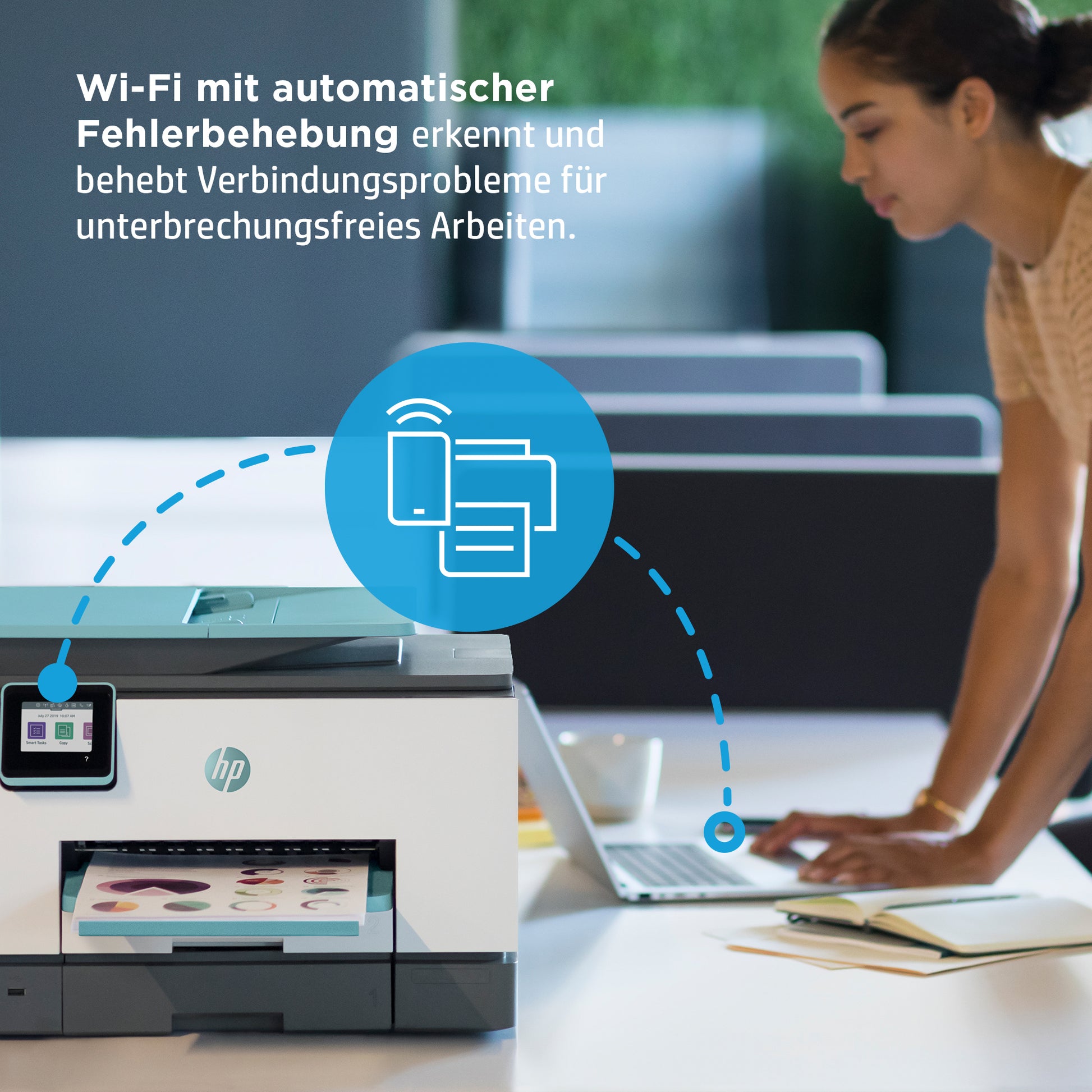 HP OfficeJet Pro 9025e – Farbtintenstrahl-Multifunktionsdrucker, A4, 4-in-1, Duplex, ADF, WLAN/LAN