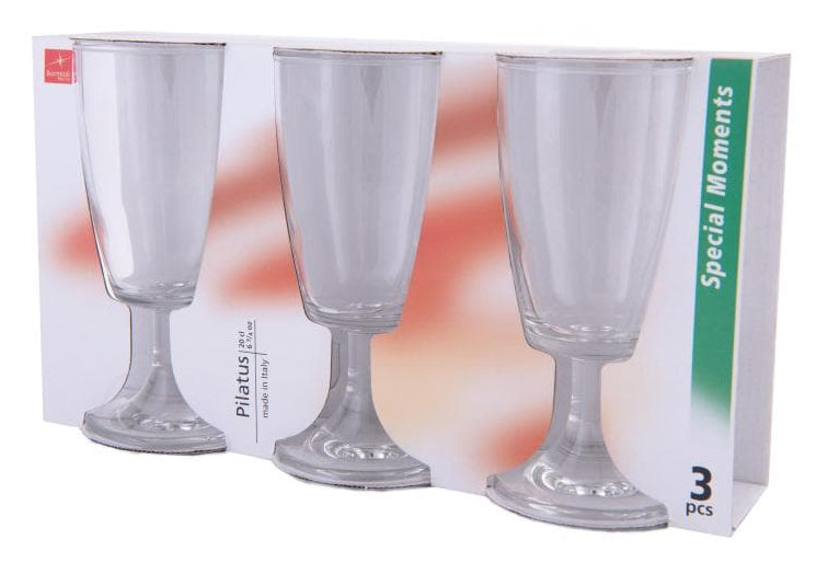 Bormioli Rocco Pilatus Kaffeeglas – 3er Set, 200 ml, H 14,0 cm, Glas, Transparent