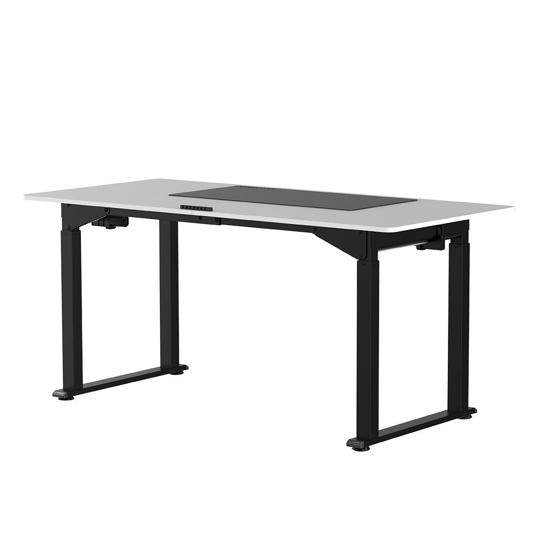 Ultradesk Uplift Gaming-Tisch – 160 × 75 cm, höhenverstellbar, weiss/schwarz, Stahl