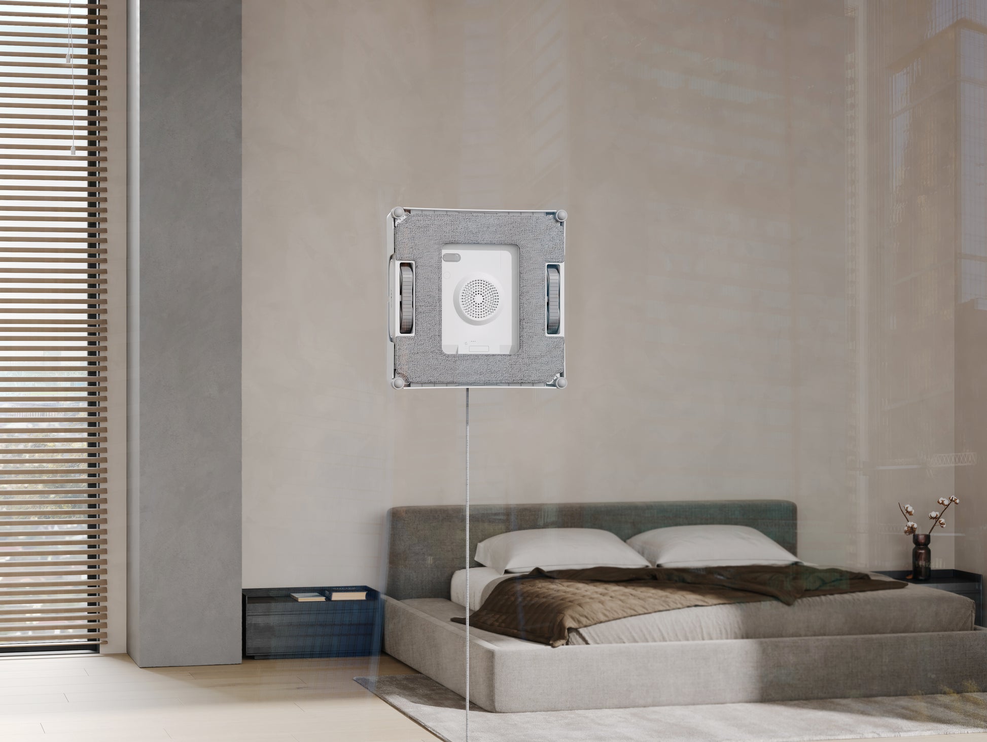 Ecovacs Winbot W2 – Fensterputzroboter – 2600 mAh, min. Fenstergrösse 30 × 40 cm, 63 dB, Weiss