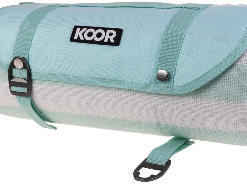KOOR Wohndecke – Polyester, Mint, Weiss, Streifen – 200 × 300 cm