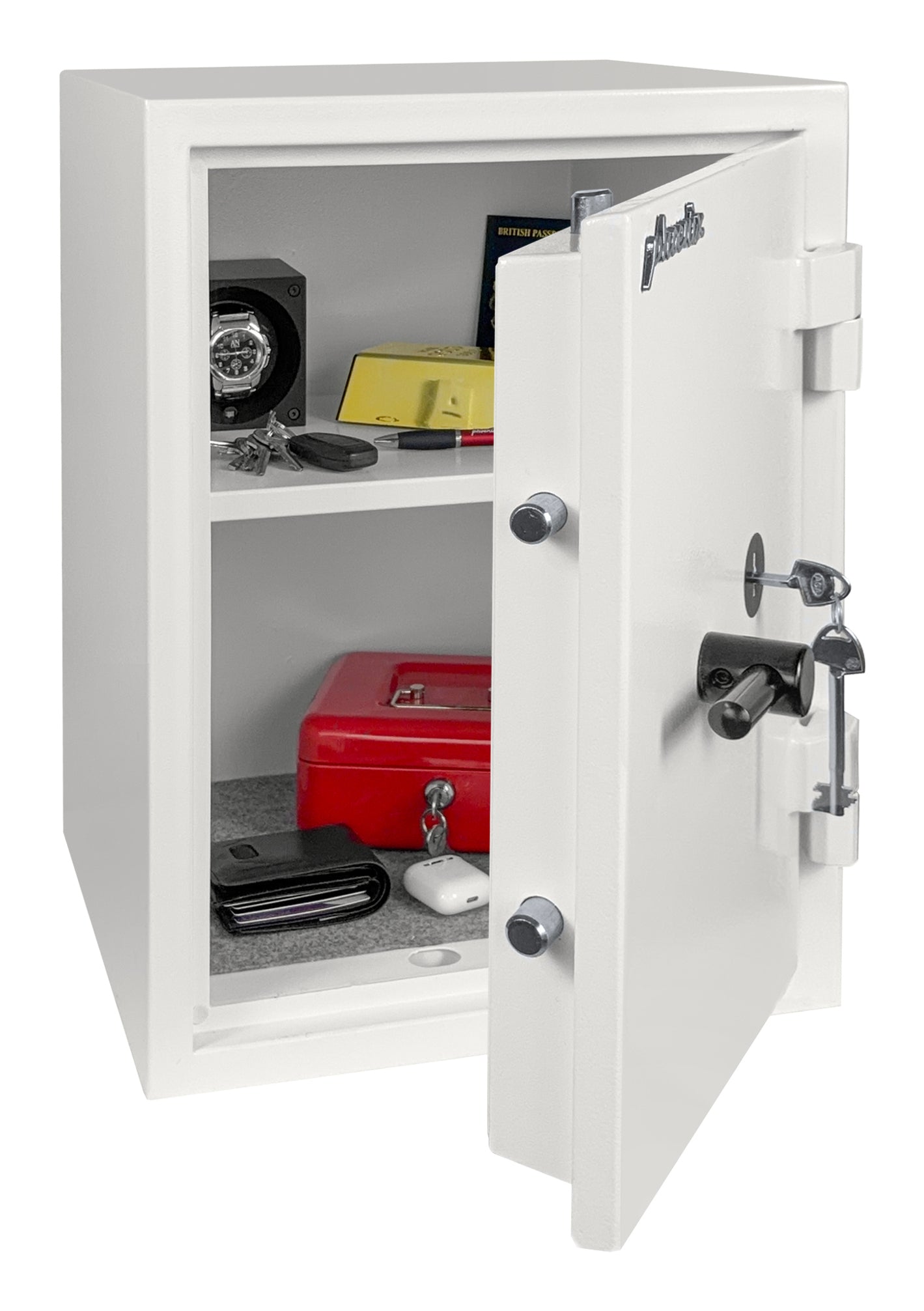 Phoenix Safe Co. Phoenix Tresor Fortress SS1453K – Schlüsselschloss – 46 l – Bodenmontage – Weiss