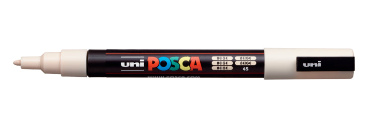 Uni-Ball POSCA PC-3M Acrylmarker – Rundspitze 0,9–1,3 mm – Beige – für Glas, Metall und Kunststoff