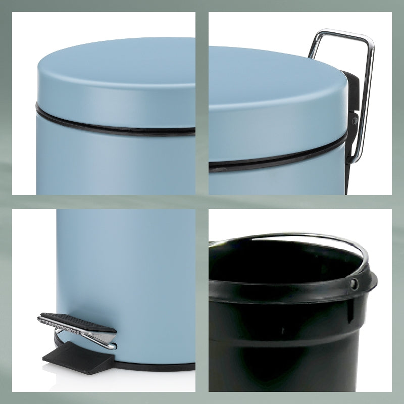Kela Kosmetikeimer – 3 l – Metall, rund – hellblau