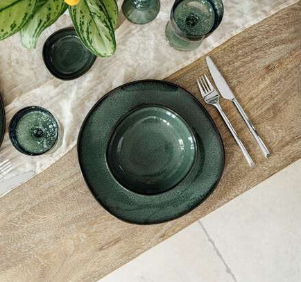 Villeroy & Boch Lave Vert Dip-Schale – Steingut, Grün, Rund, Ø 10,0 × 3,5 cm, 6 Stück