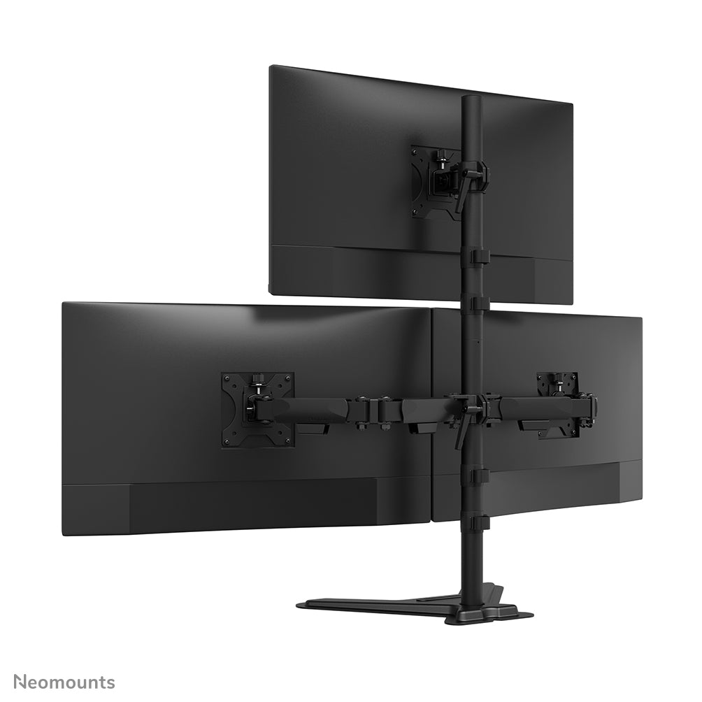 Neomounts DS45-600BL2-1 – Monitor-Tischständer – freistehend – 3 Monitore – 10–32″ – VESA 75×75/100×100 mm – b