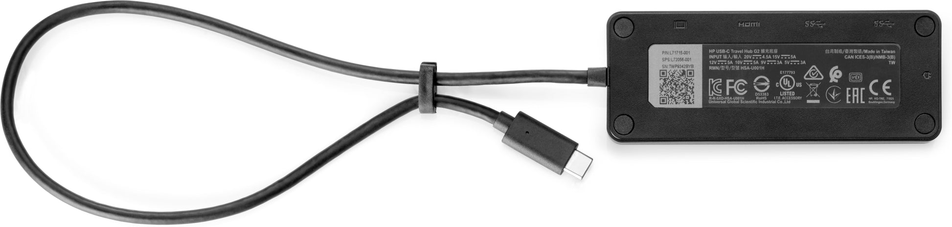 HP G2 Multiport-Adapter – USB-C, 1× HDMI, 1× VGA, 2× USB-A, 1× USB-C