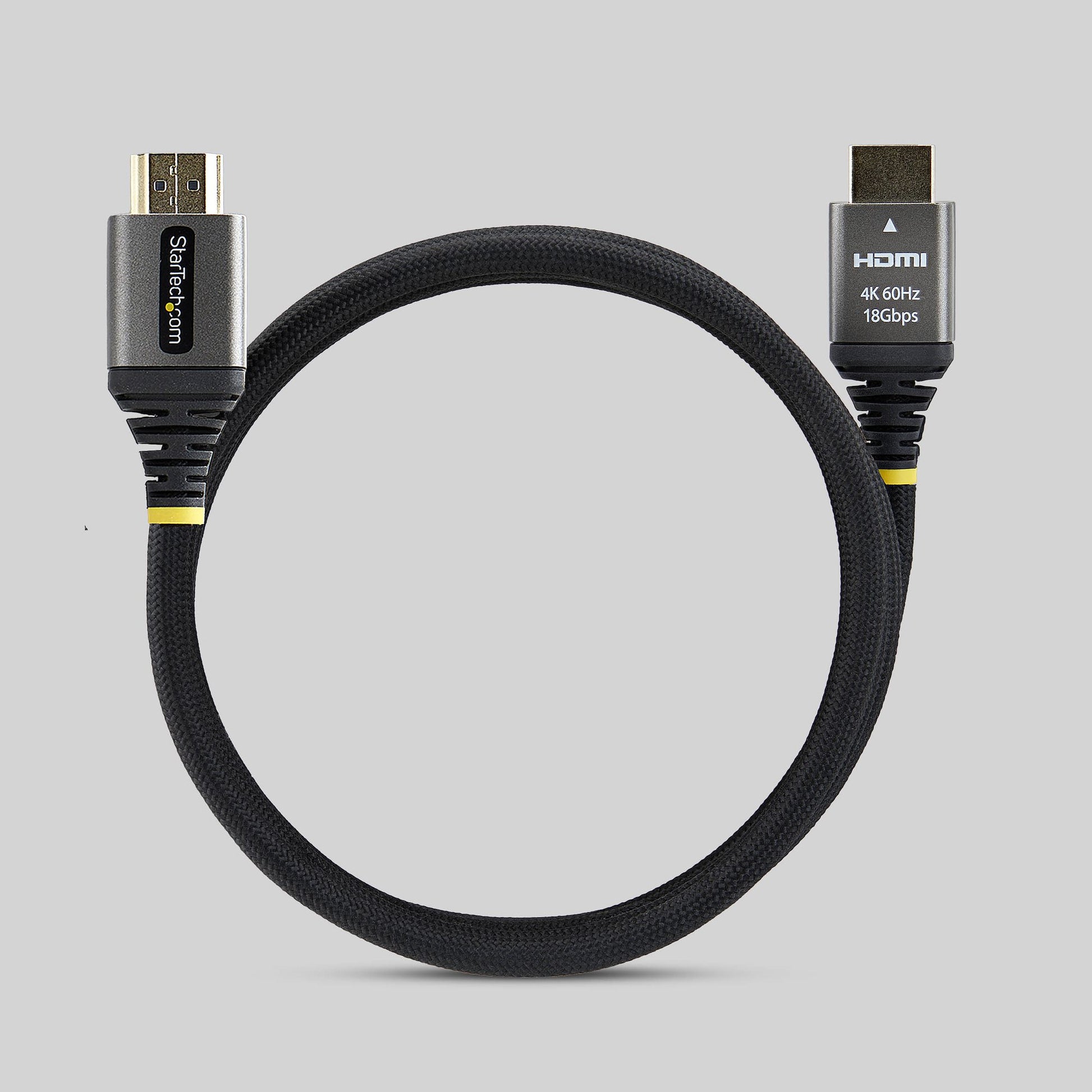 StarTech.com HDMI Kabel HDMI 2.0 4K 60 Hz – 2 m – HDR, ARC – Schwarz/Silber