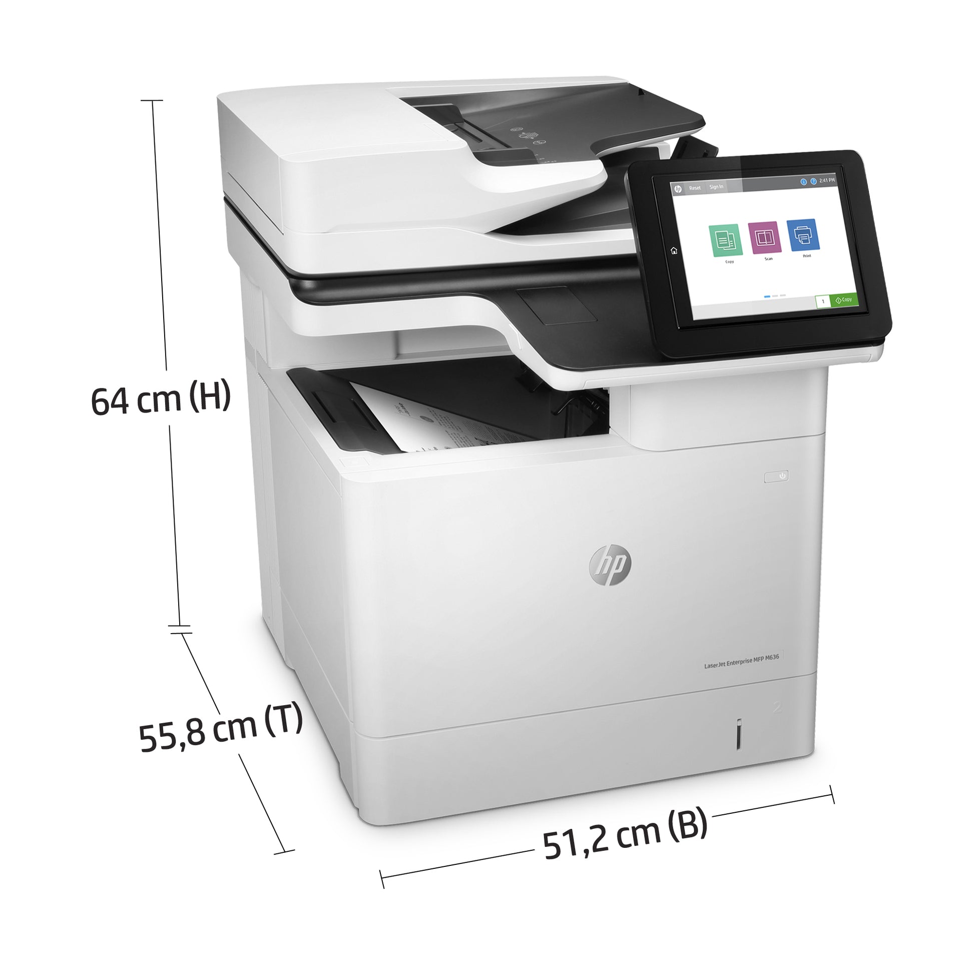 HP LaserJet Enterprise M636FH – S/W Laser-MFP A4 – 71 ppm S/W