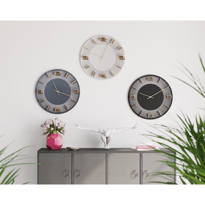 KARE Design Kare Wanduhr Leonardo – Ø 49 cm, weiss, Metall