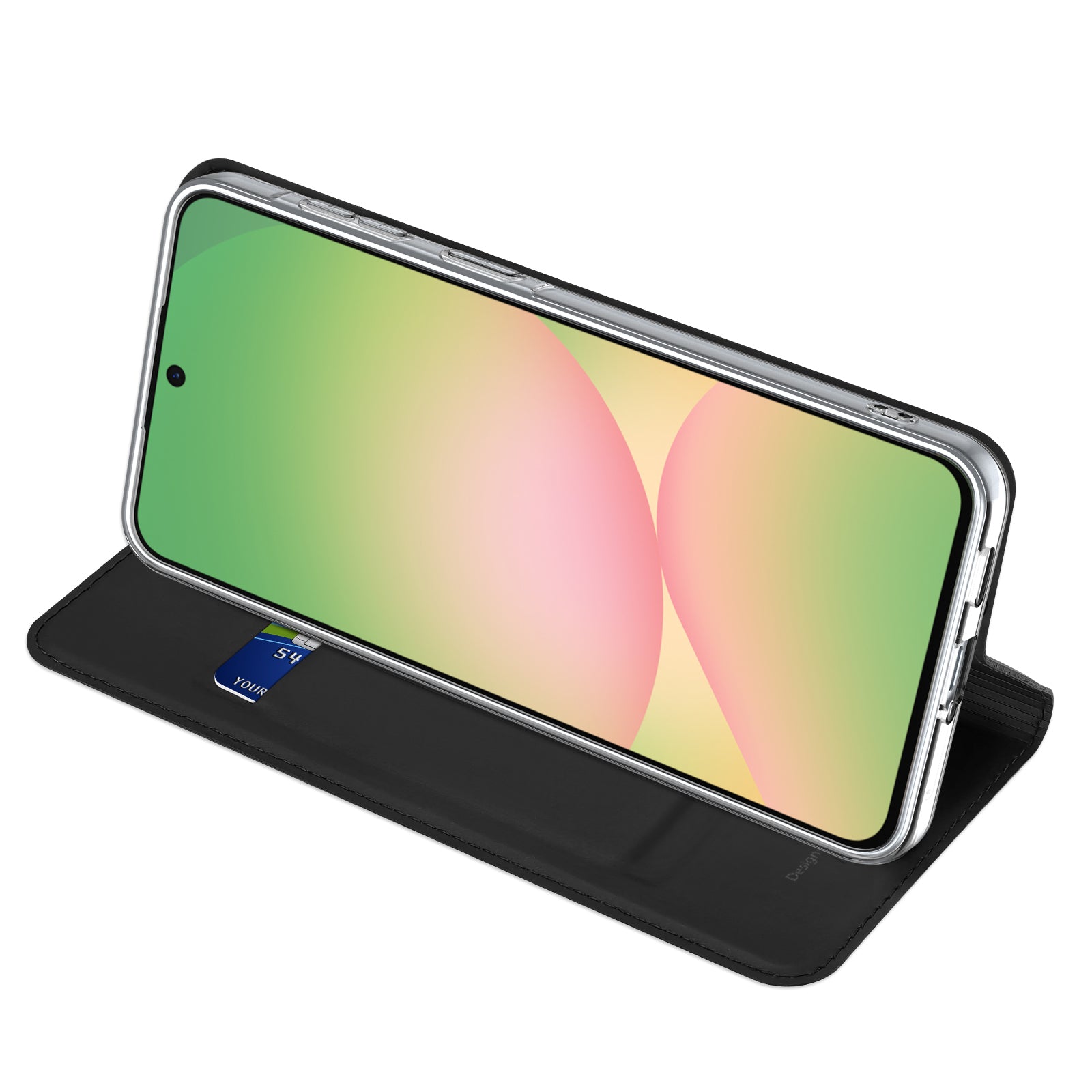 nevox Vario Series Folio – für Samsung Galaxy A57 5G, mit Ständer, mit Kartenfach, PU+TPU, Schwarz