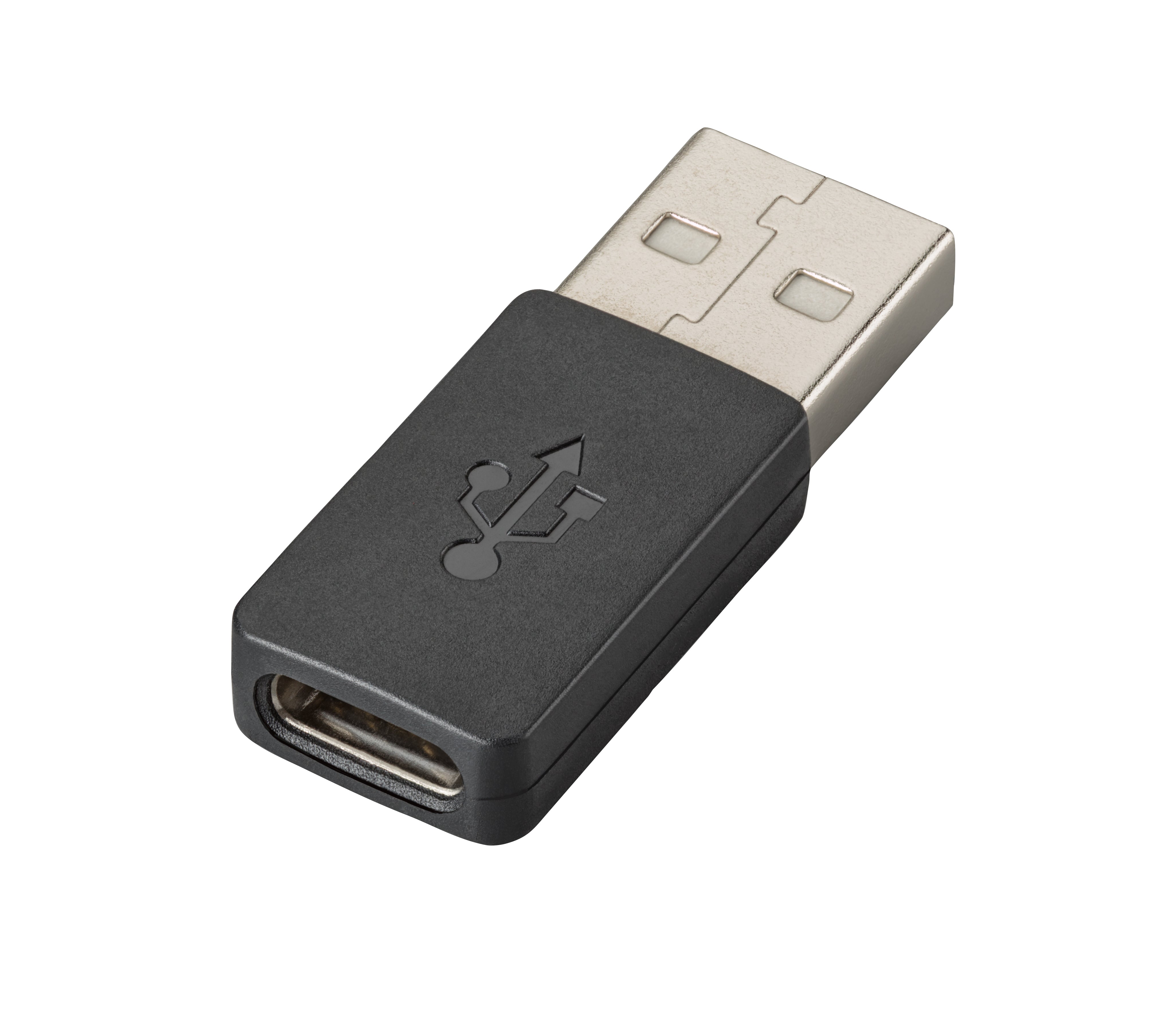 Poly USB-C-auf-USB-A-Adapter – Schwarz