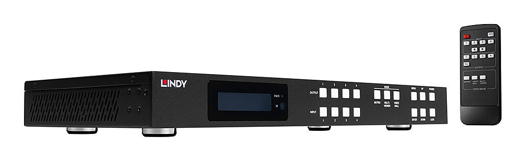 Lindy HDMI-Matrix 4×4, 4K, nahtlos, Multi-View