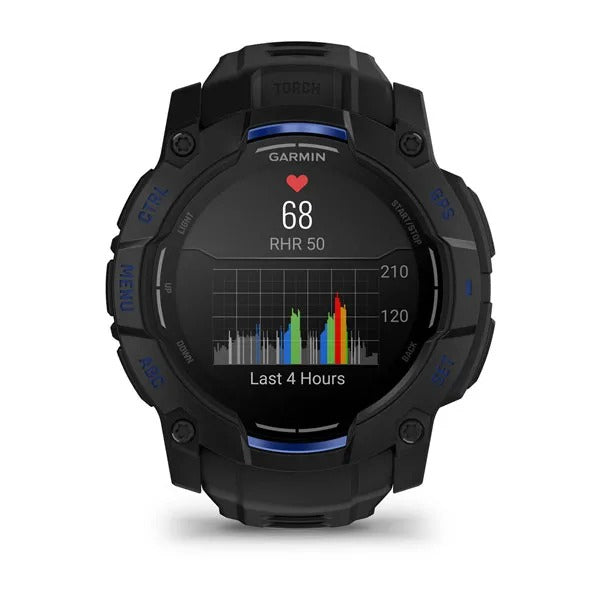 Garmin Instinct 3 50 mm GPS – Aluminium Schwarz, Sportarmband, 100 m, für iPhone