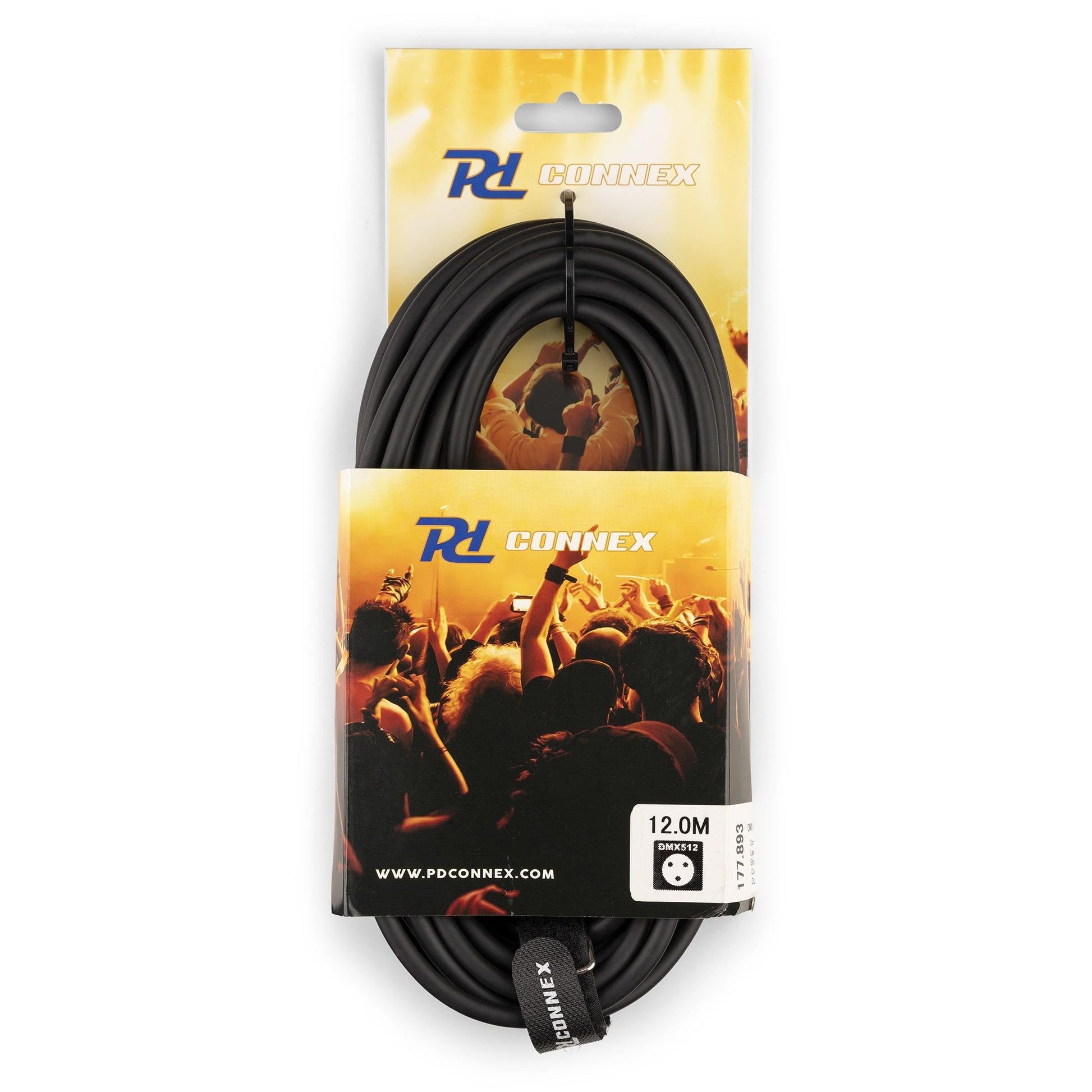 PD-Connex CX109-12 – DMX-Kabel, XLR 5-pol (M→F), 12 m, Schwarz