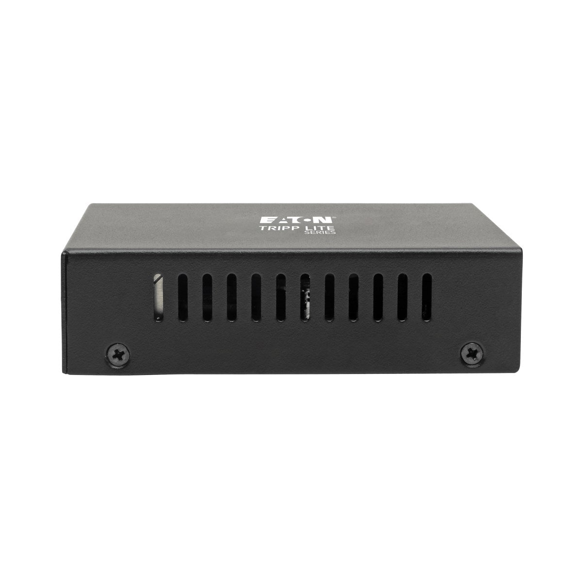 Tripp Lite N785-INT-PSFP Medienkonverter SFP zu RJ-45 – Gigabit, PoE+ (48 V), Multi/Singlemode – Schwarz