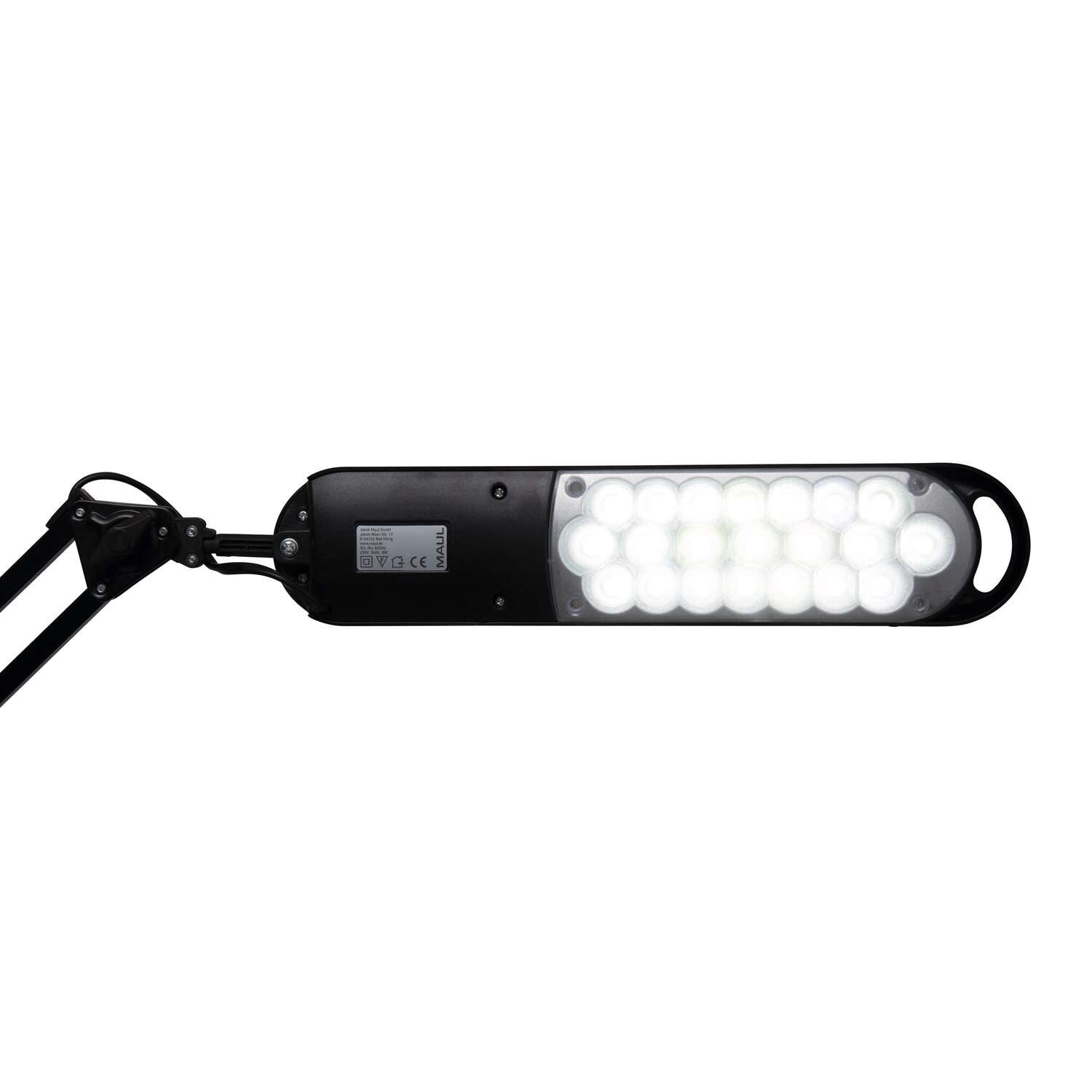 MAUL LED Tischleuchte Atlantic – drehbar, neigbar, Standfuss – 5'800 K – 400 lm 9 W – schwarz