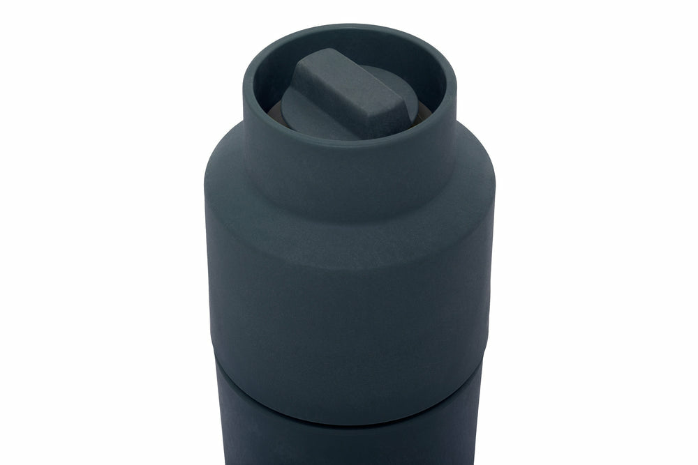 CrushGrind Salz-/Pfeffermühle 11,6 cm, Biokomposit, Keramikmahlwerk, 2er-Set, Heidelbeere/Grau