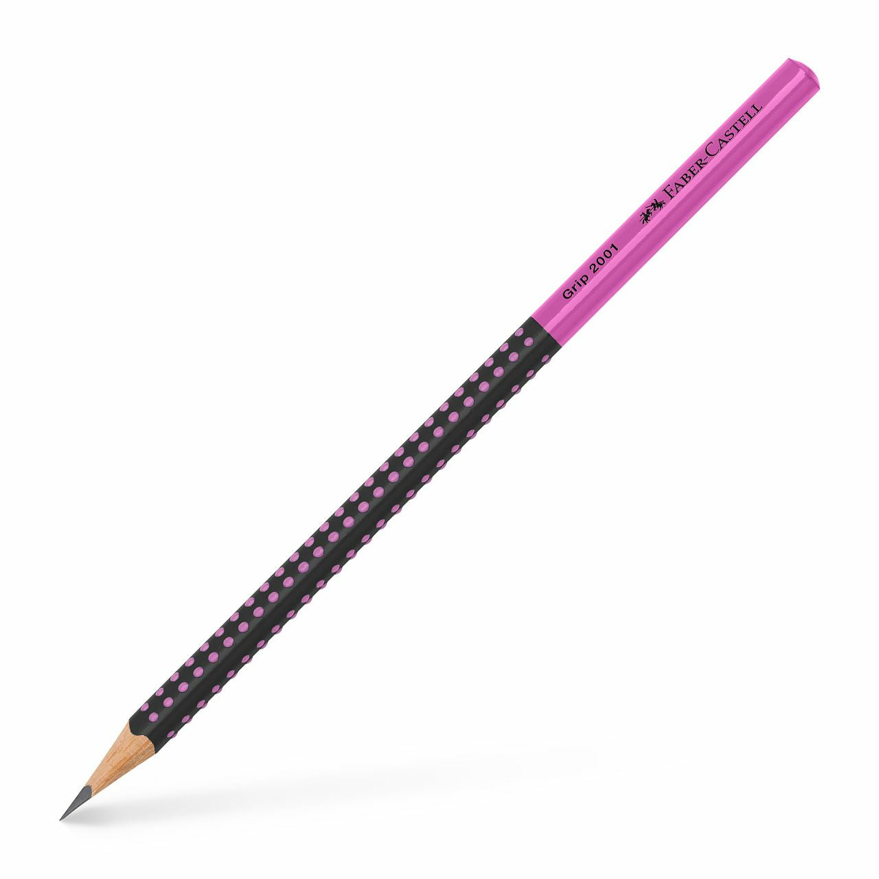 Faber-Castell Grip 2001 Bleistift, Dreikant HB Mine Ø 2 mm Schwarz/Pink