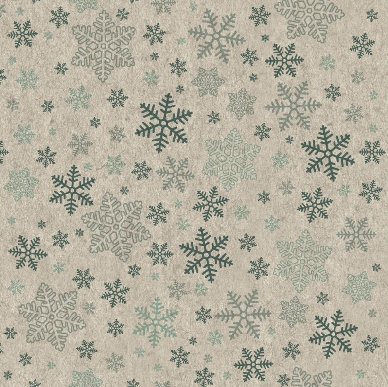 Paper + Design Servietten Schneeflocken – 33 × 33 cm, 2-lagig – 25 Stück