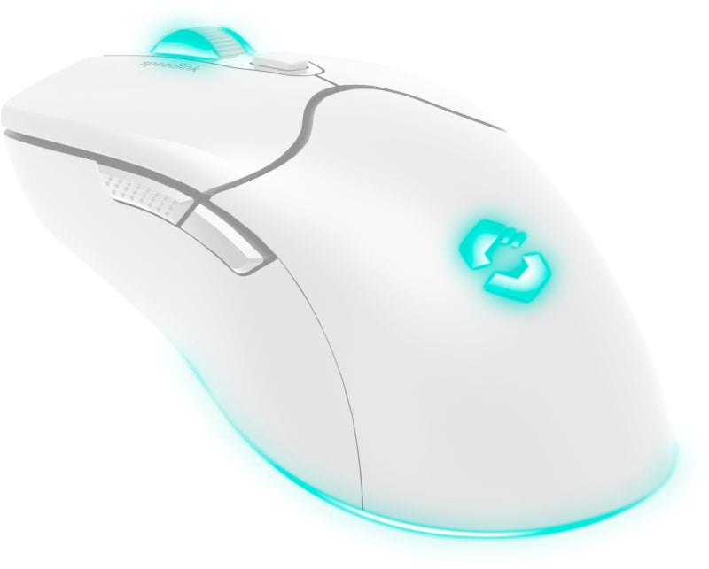 SPEEDLINK VELOX SL-680102 – Gaming-Maus – Kabellos (2,4 GHz), 4800 DPI, RGB-Beleuchtung, rechts, Weiss