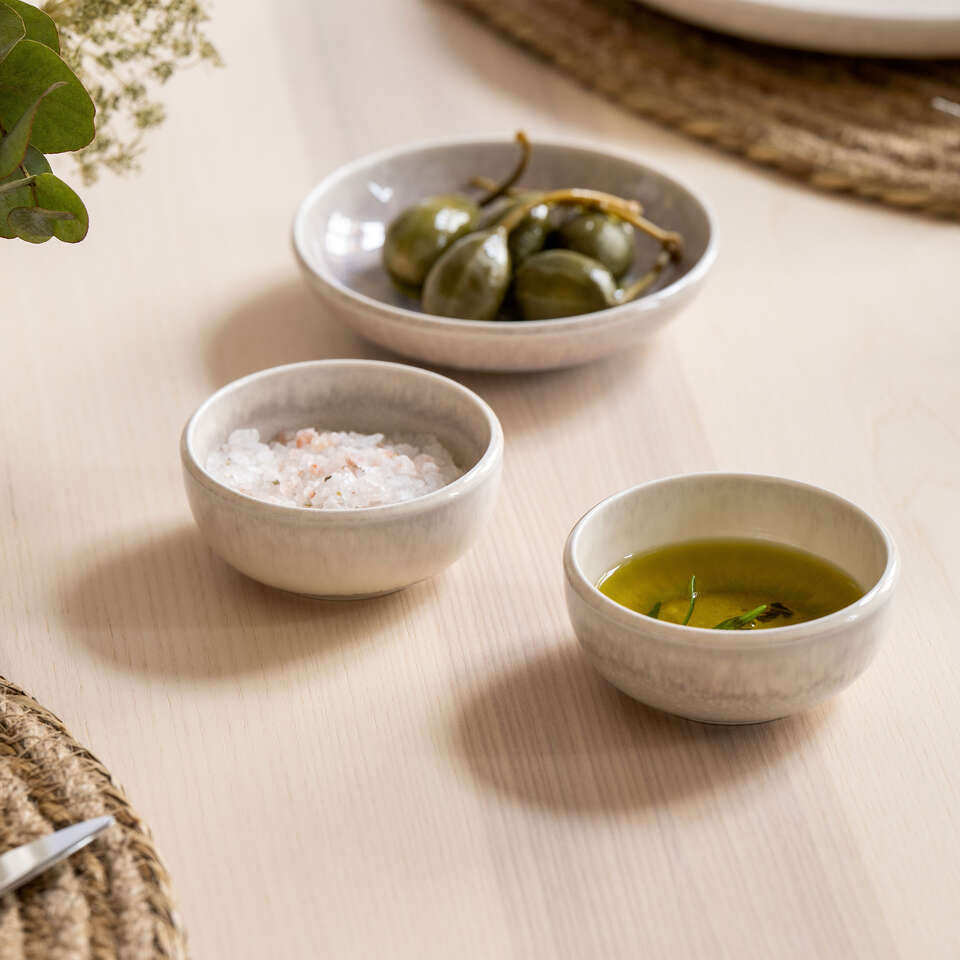 Villeroy & Boch Dipschale – 60 ml, Ø 8 cm, H 3,5 cm, Porzellan, Sand, spülmaschinenfest, mikrowellengeeignet