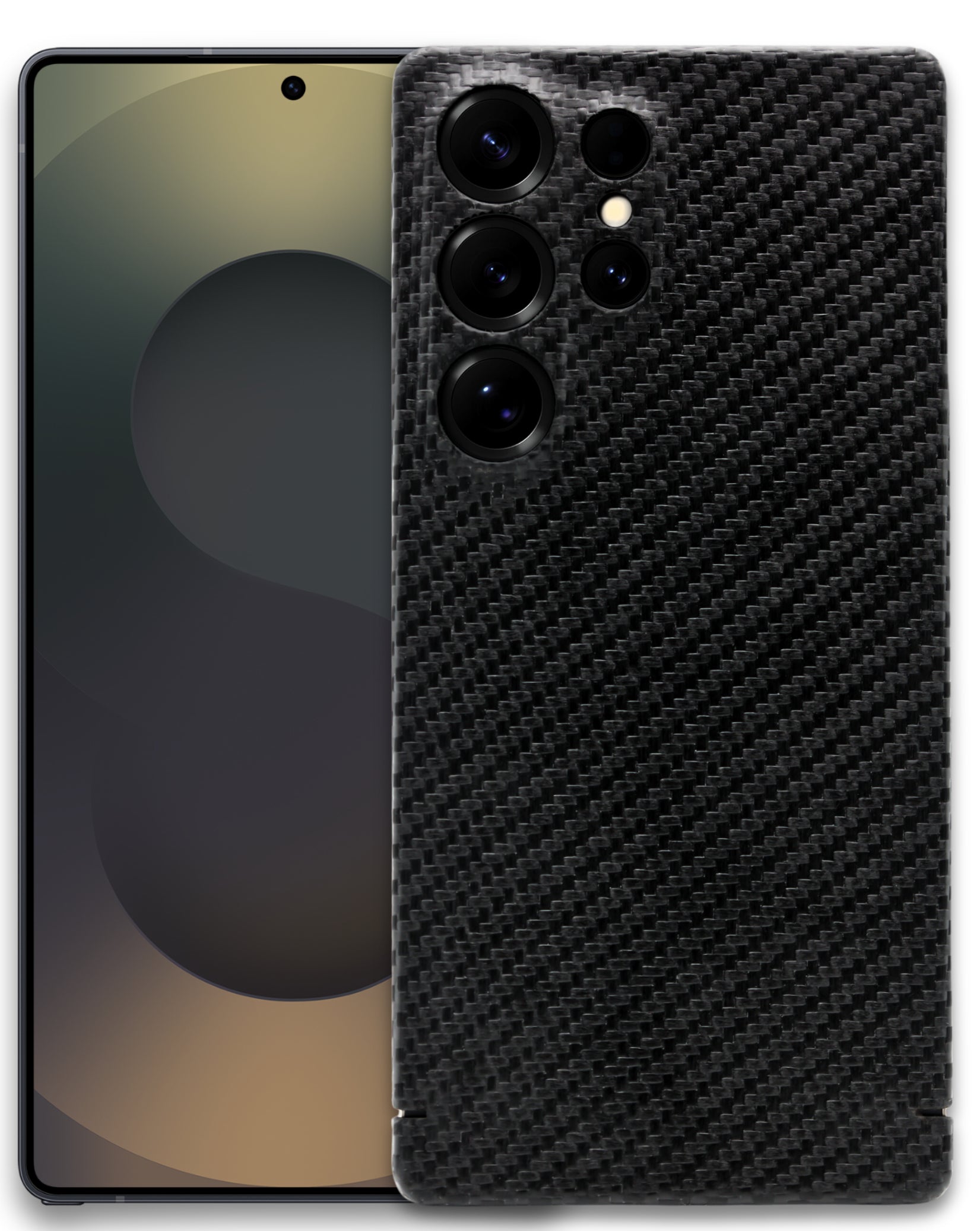 nevox CarbonSeries Backcover – für Samsung Galaxy S26 Ultra, Carbon+Aramid+Vectran, schwarz, kabelloses Laden
