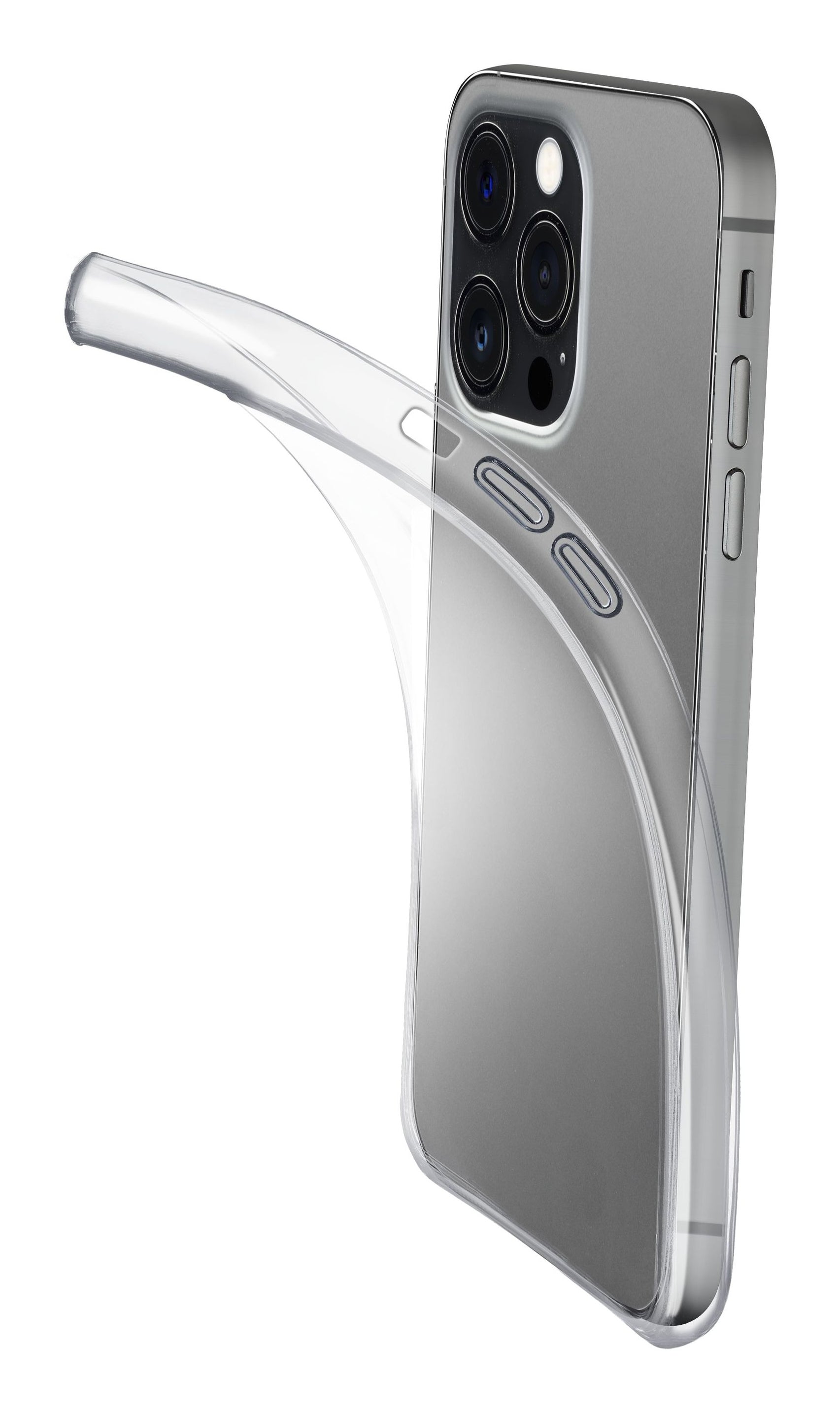 Cellularline Fine Backcover – für Apple iPhone 15 Pro Max – MagSafe, Gummi, Transparent