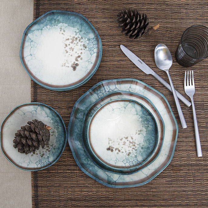 Hermia Geschirrset – 24-teiliges Set, Porzellan, Mehrfarbig