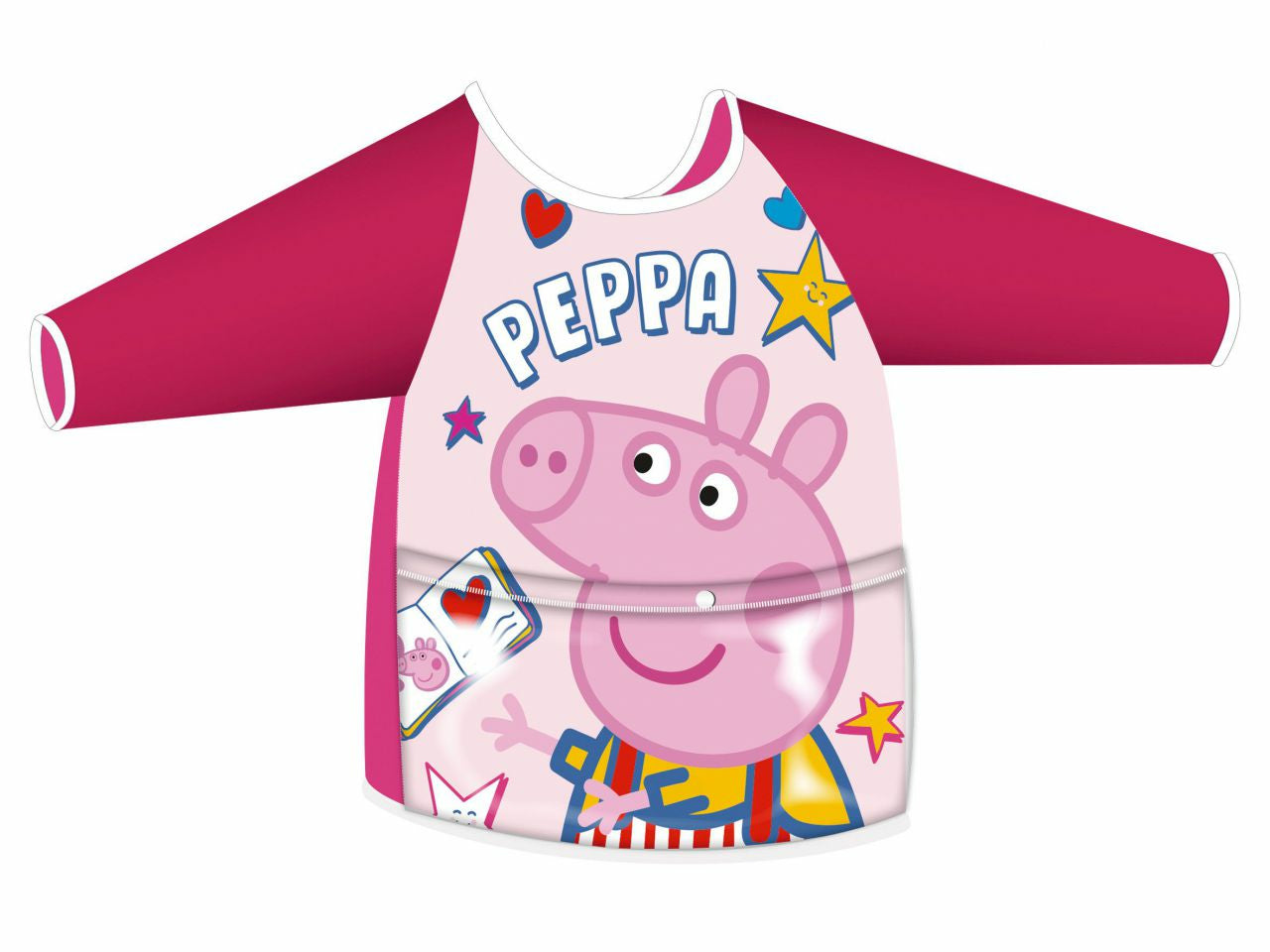 Arditex Malschürze, 2–4 Jahre, PVC, Rosa, Peppa Pig, mit Tasche