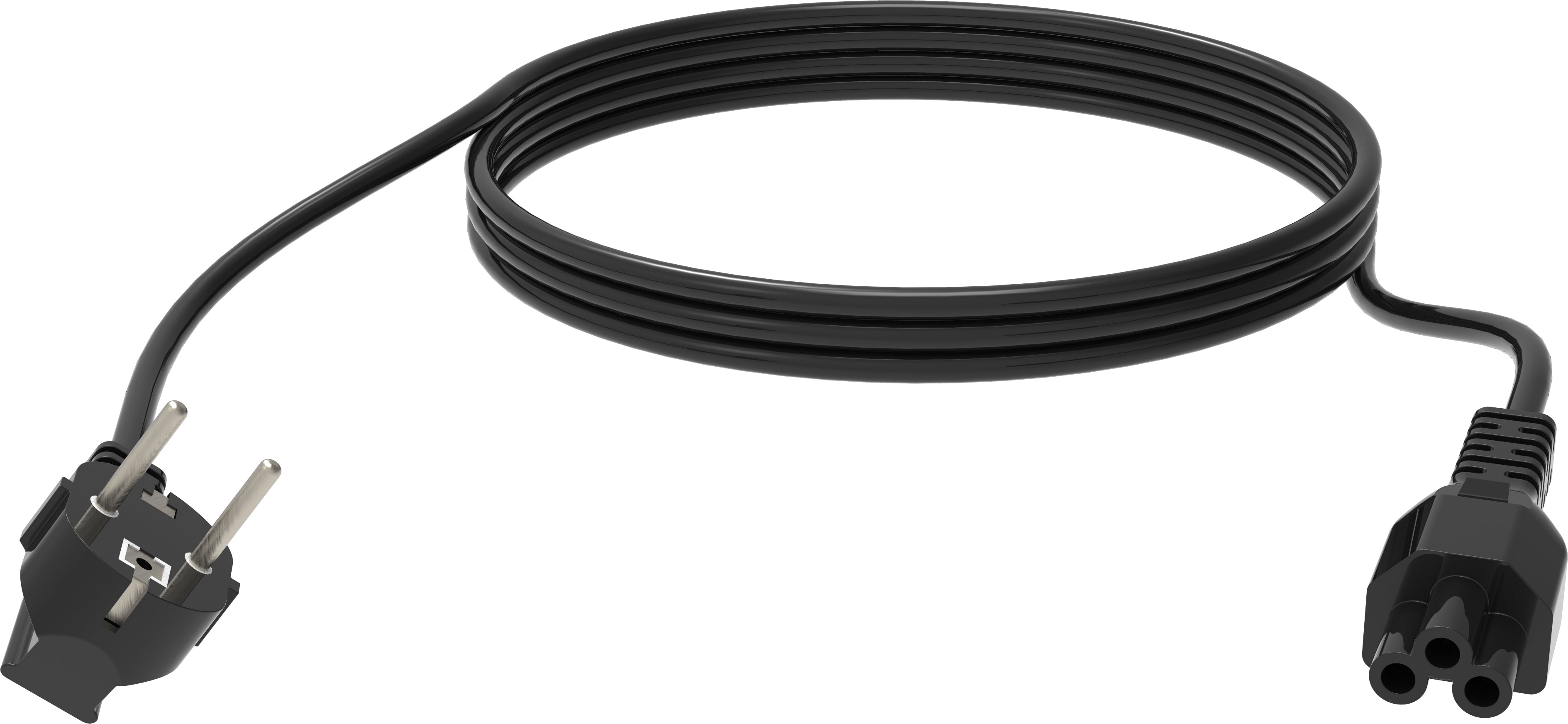 Vision Netzkabel – Schuko (CEE 7/7)–IEC C5, 3 m, 250 V/16 A, schwarz, 3×1,0 mm²