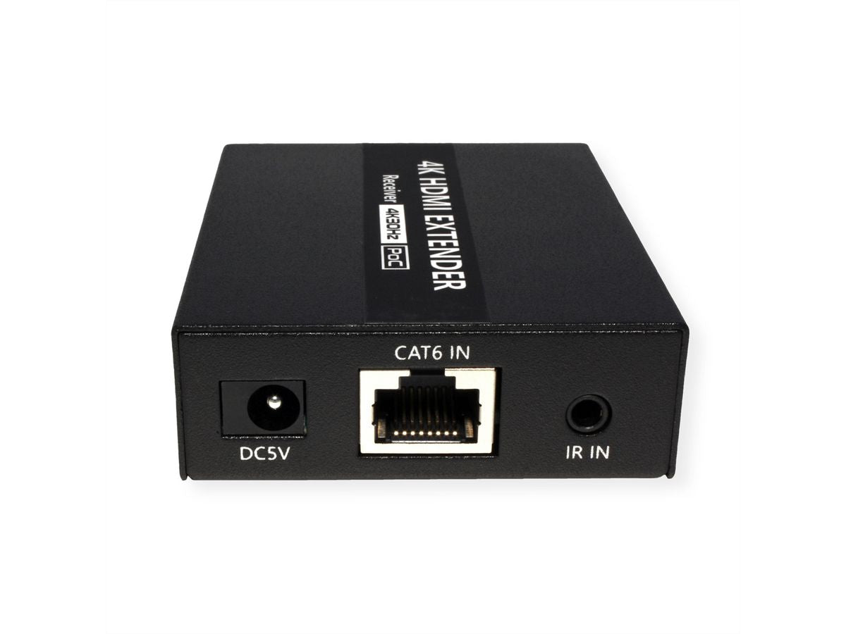 VALUE HDMI Extender-Set, über Cat6a, 1× HDMI In / 1× HDMI Out, 4K@30 Hz, 40 m, HDR, HDCP, Schwarz