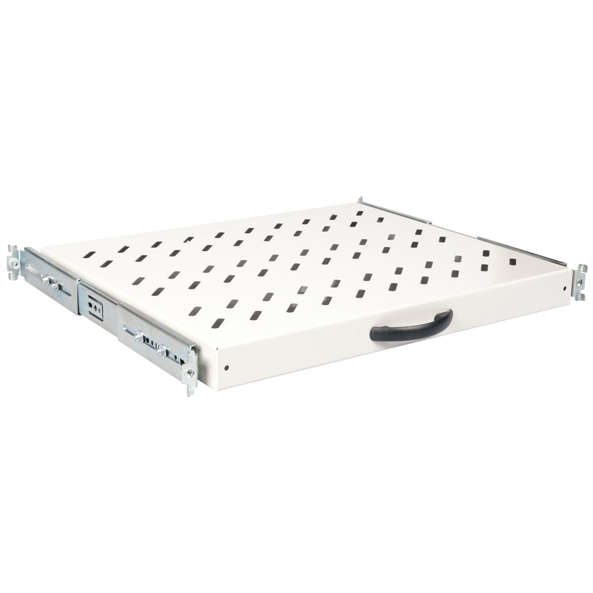 ROLINE Rack-Regalboden 19" – ausziehbar – 1U – 485 × 368 × 40 mm – 25 kg – grau – Stahl