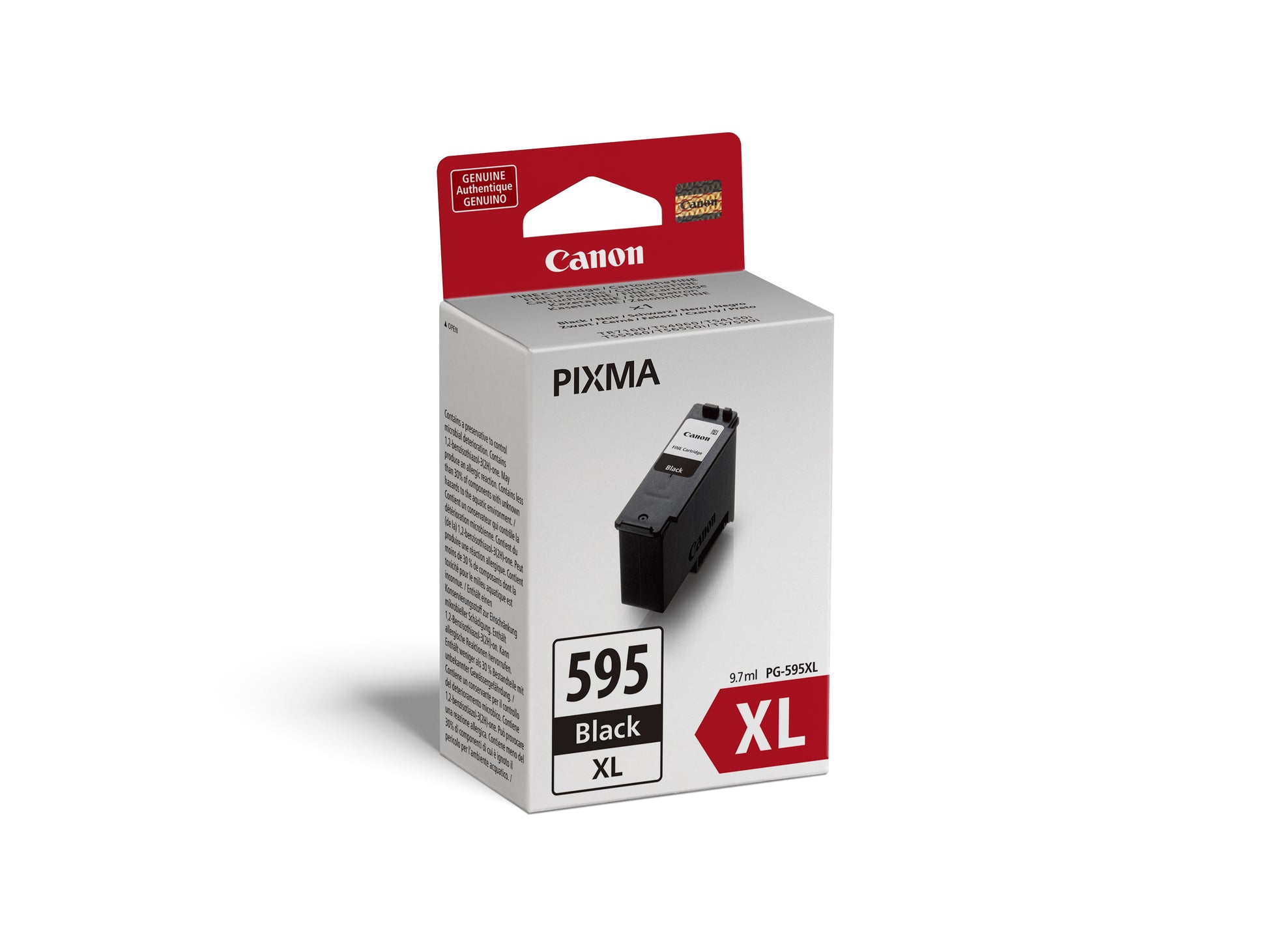Canon PG-595XCL Tintenpatrone (Schwarz, XL), bis zu 300 Seiten, für PIXMA TS6550i/TS4150i/TS7550i