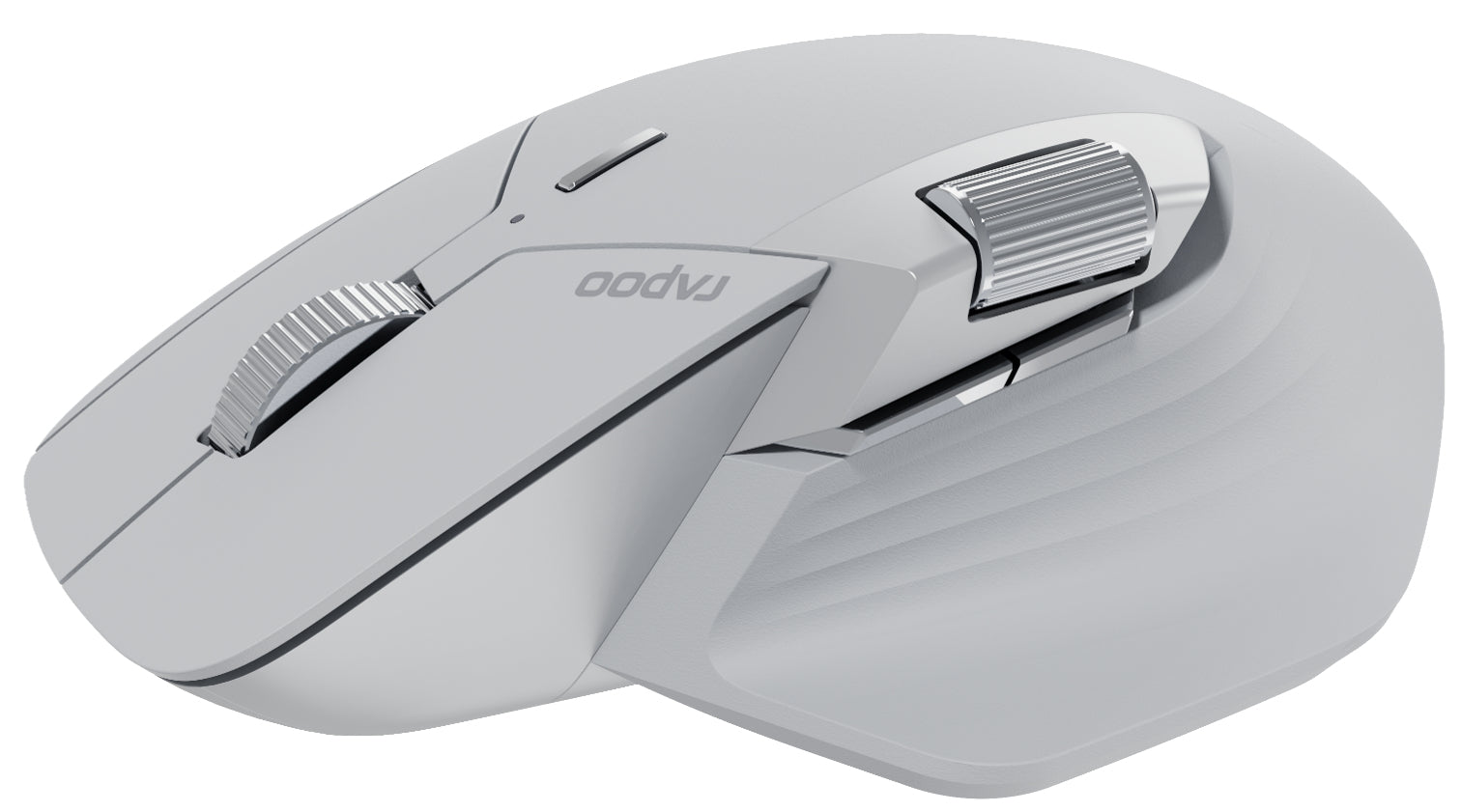 Rapoo MT760L Gaming-Maus – Kabellos, 4000 dpi, 10 Tasten, Rechtshänder, Wiederaufladbar, Grau