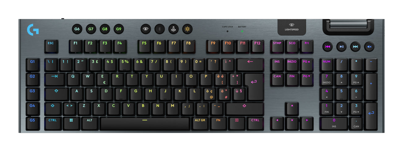 Logitech G G915 X LIGHTSPEED – Gaming-Tastatur – Mechanisch, RGB – Bluetooth & 2,4 GHz (USB-A Empfänger)