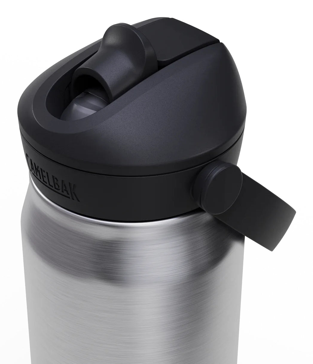 CamelBak Thrive Flip Straw V.I. Isolierflasche 739 ml – doppelwandig, Edelstahl, mit Strohhalm, Silber