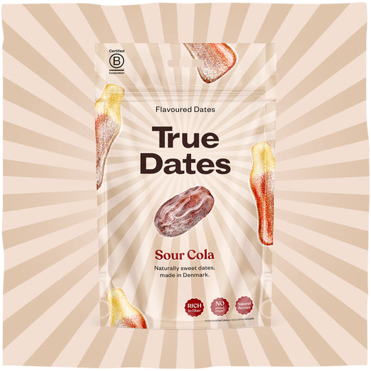 True Gum True Dates – Saure Cola, glutenfrei – 100 g