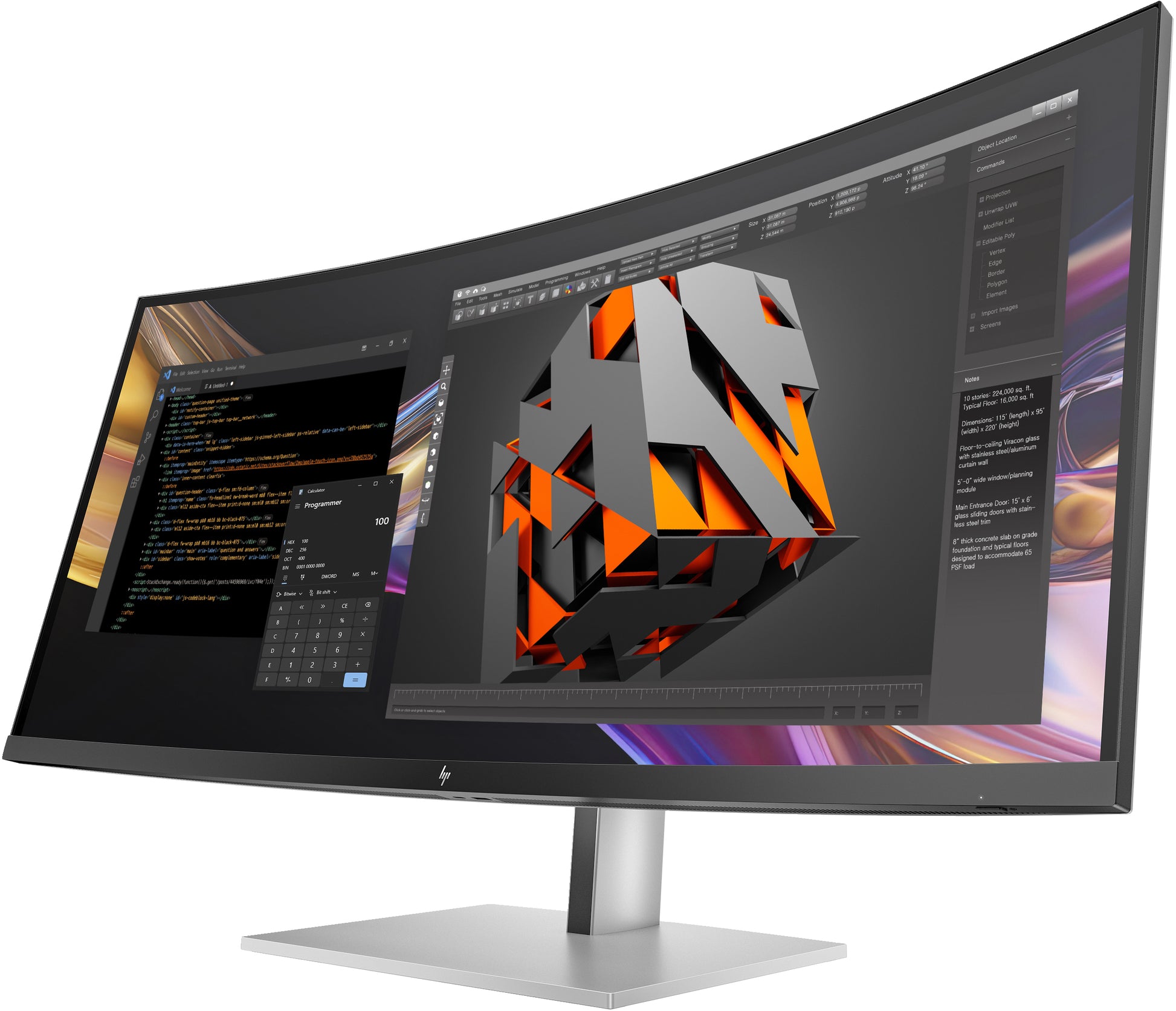 HP 738pu S7 Pro – Monitor, 37,5", WQHD+