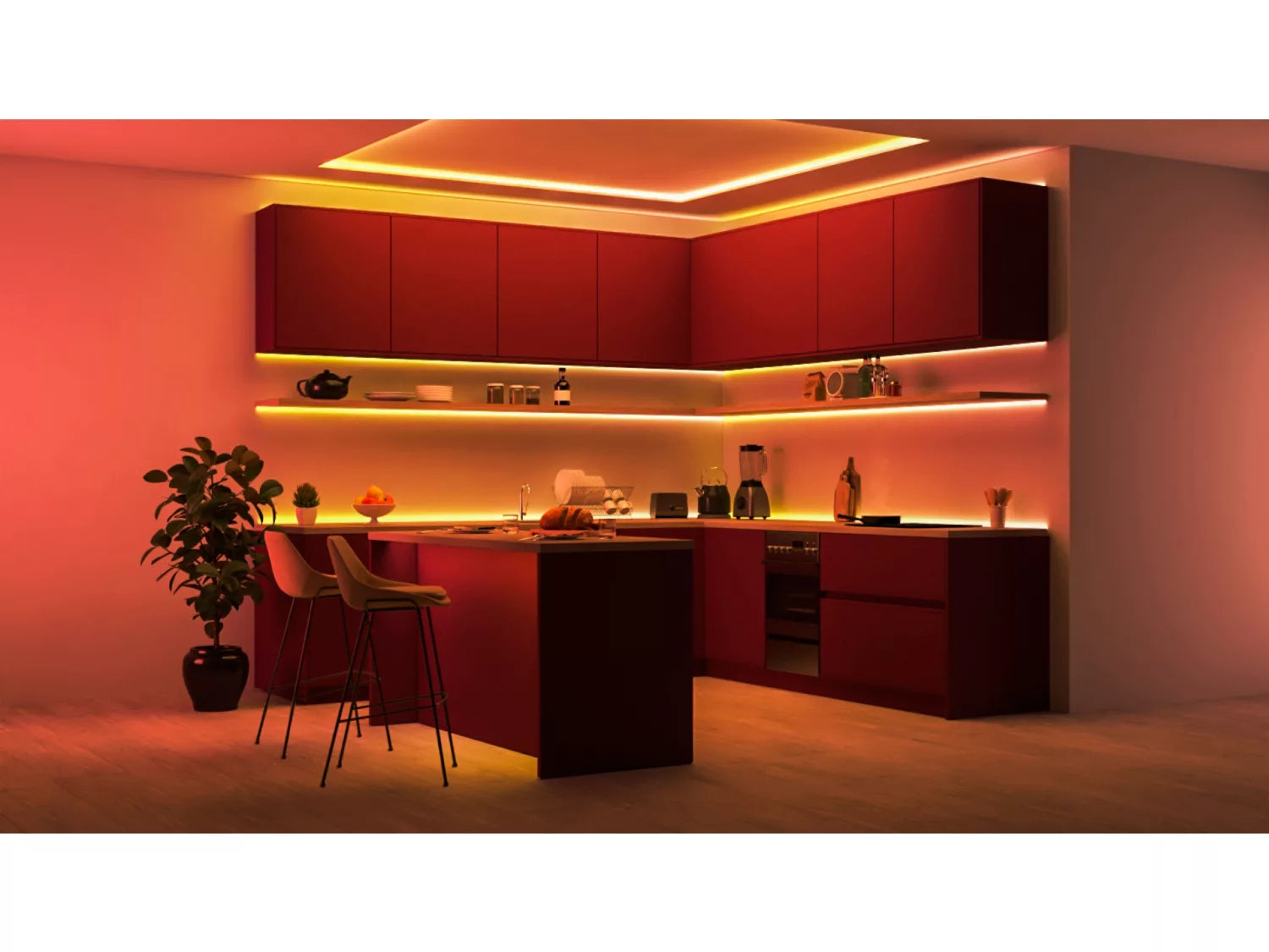 WiZ LED-Strip – 20 m, 36 W, RGBIC, 2000–6500 K, dimmbar, WiFi, für HomeKit, weiss