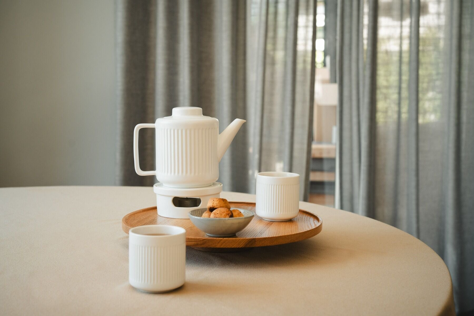 Bredemeijer Teetasse Skagen – 2er Set, 300 ml, Ø 8,3 cm, H 9,0 cm, Porzellan, Weiss