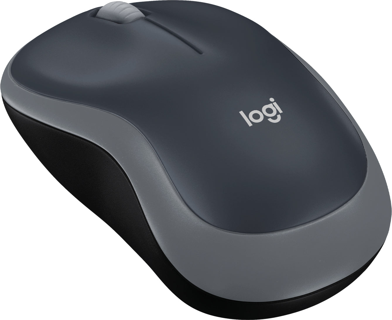 Logitech M185 – Maus – Kabellos (2,4 GHz), 1000 DPI, beidhändig, Graphit, Grau