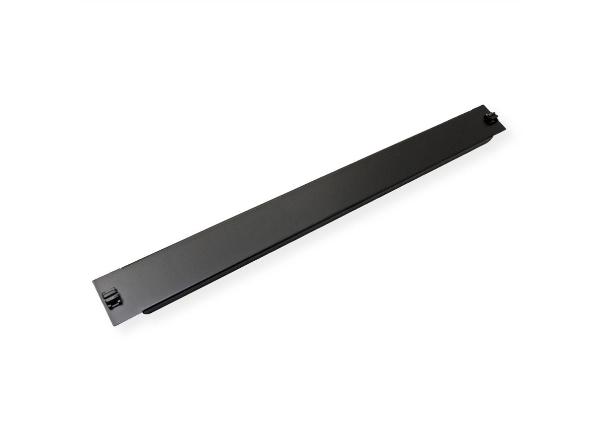 VALUE 19" Blindblende, 1 HE, Snap-In, werkzeuglos, Schwarz