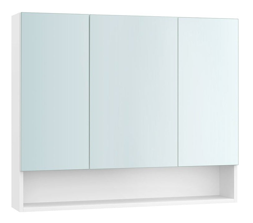 Vasagle Spiegelschrank – 90×16,5×75 cm, Spanholzplatte/Glas, Wandmontiert, Weiss