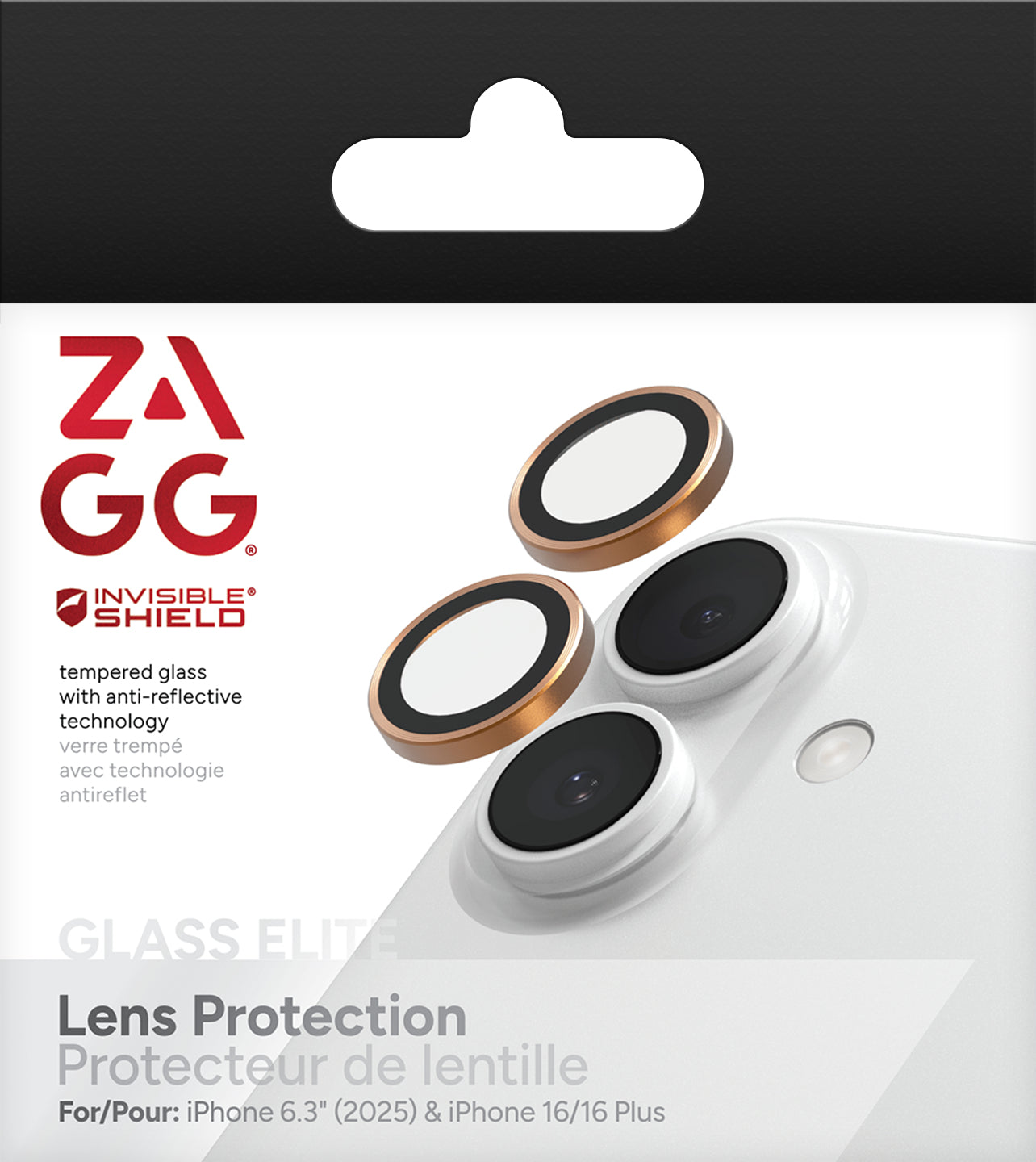 ZAGG Displayschutz (Panzerglas) – für iPhone 17/16/16+ – 2er-Pack