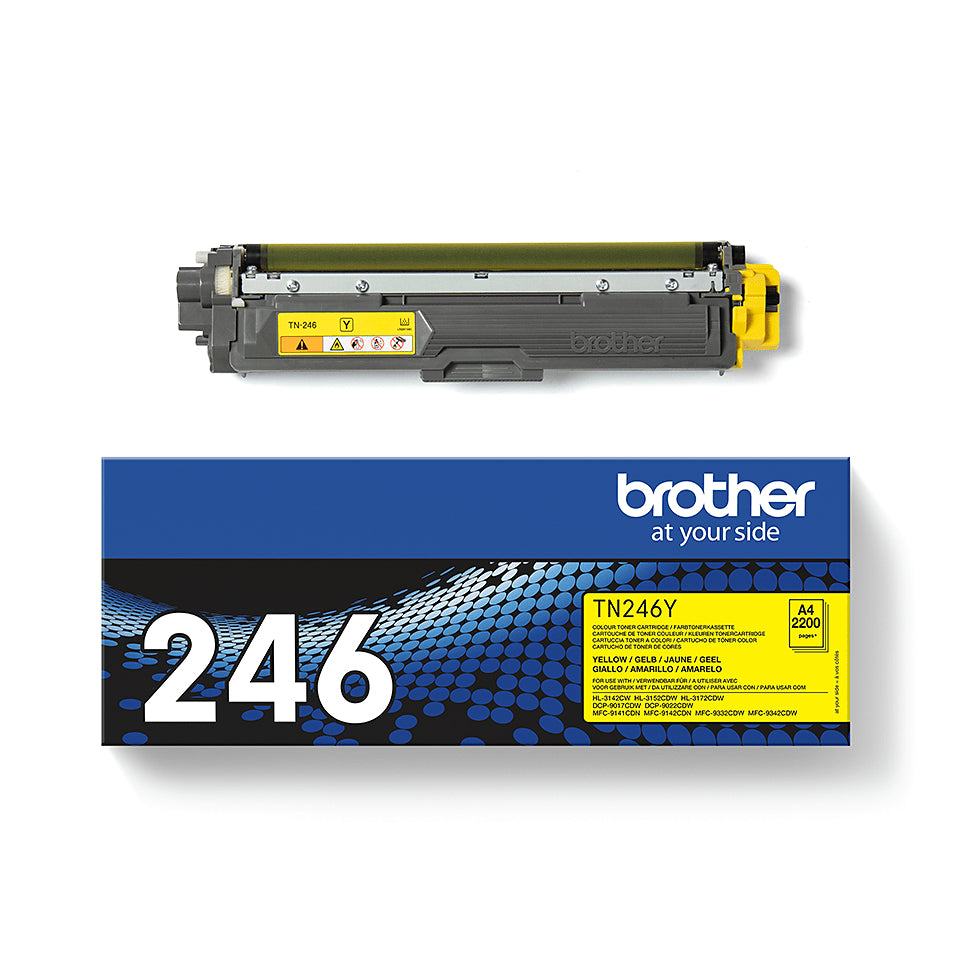 Brother Toner TN-246Y – gelb, 2200 Seiten – für HL-3142CW/HL-3152CDW/HL-3172CDW und andere