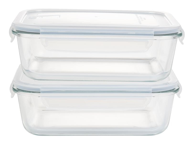 Furber. Furber – Vorratsdose 1,5 l, 15,4 × 20,7 × 5,8 cm, Glas, Transparent, 2er-Set